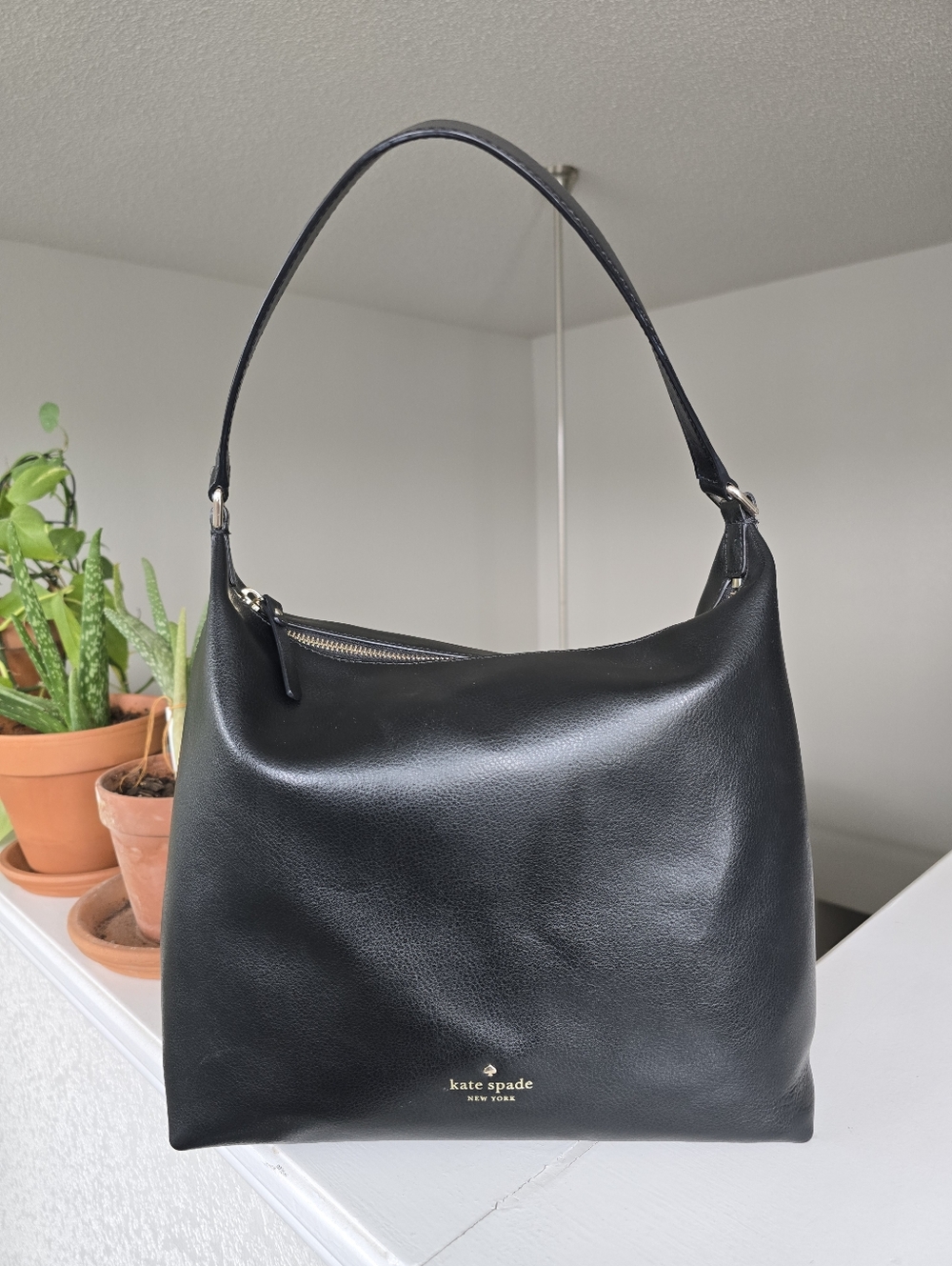 KATE SPADE GREENE STREET KAIA Black Leather Shoulder Bag